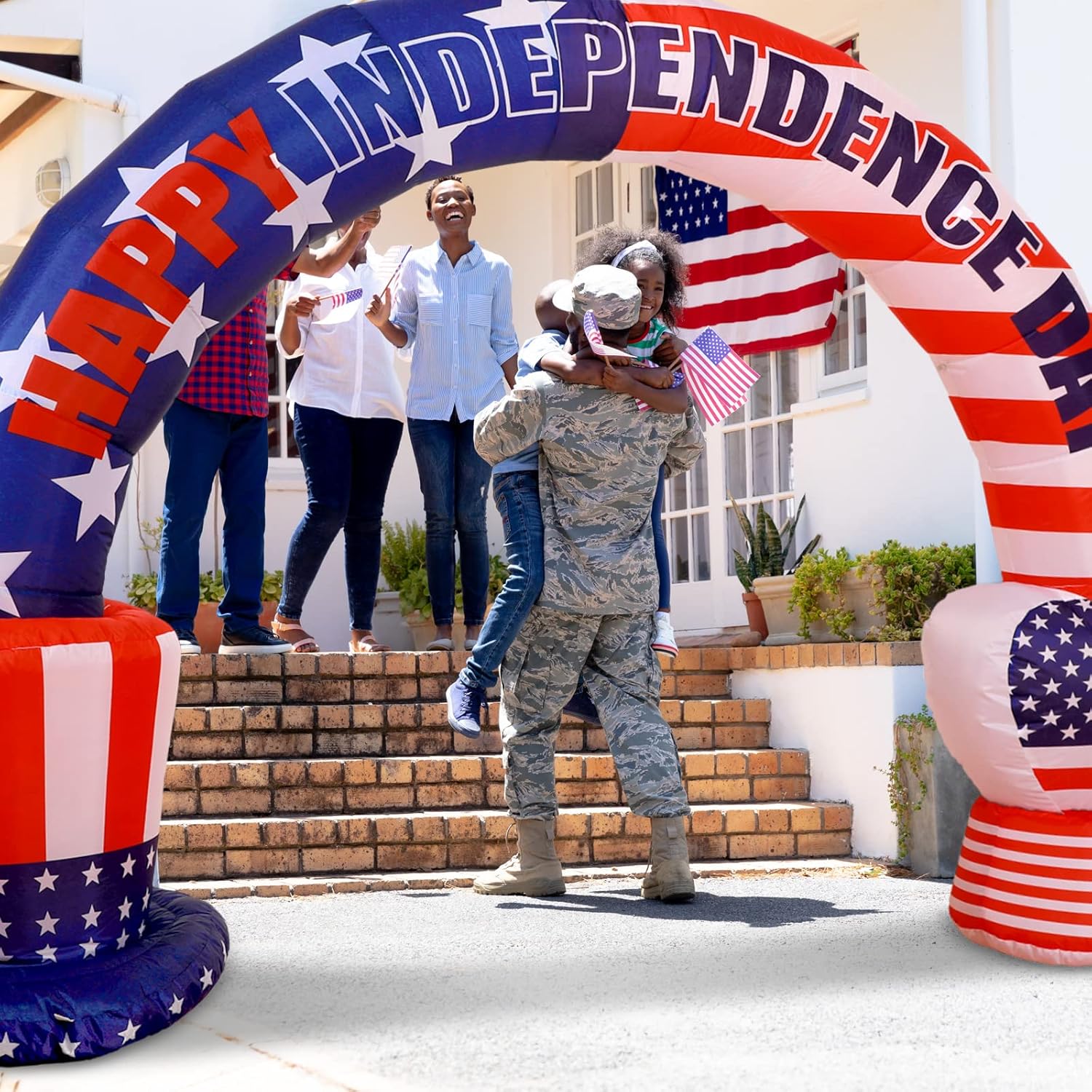 9.2 ft Inflatable American Bald Eagle Arch with LED G751