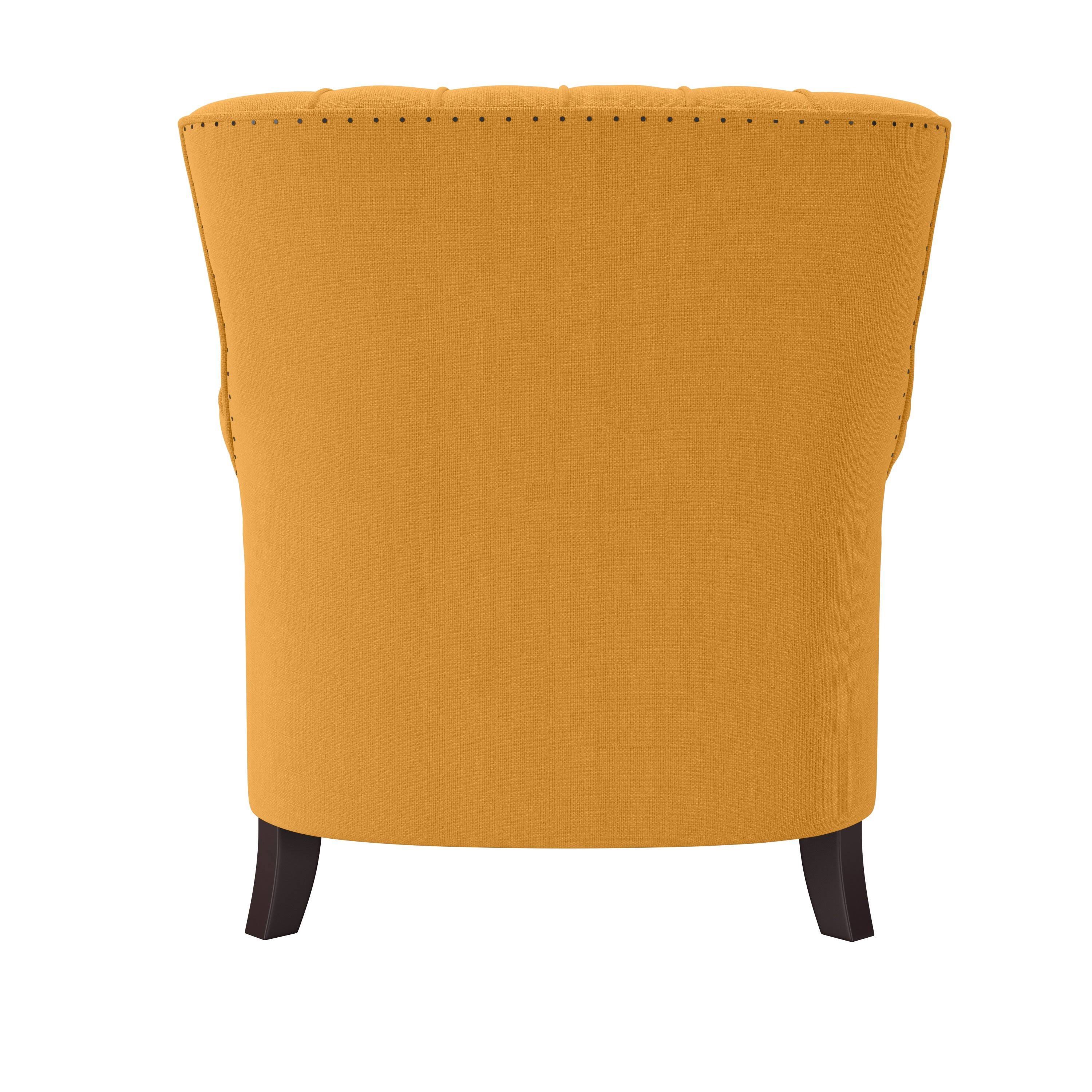 Mustard Yellow Linen Armchair W369310