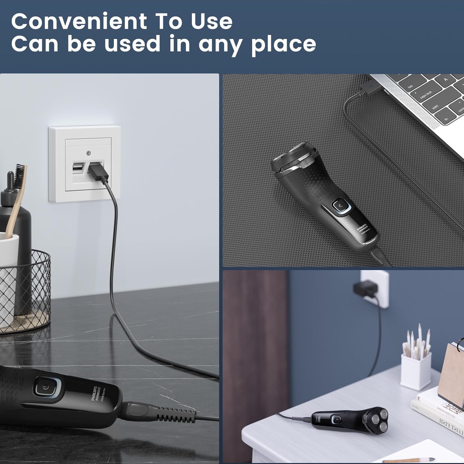 USB Charging Cable for Philips Norelco Shaver N246