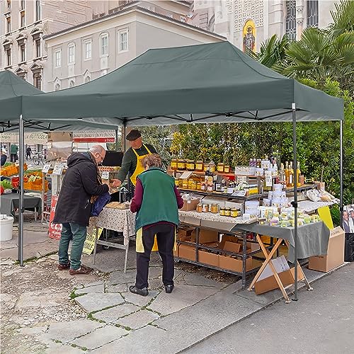 10x20 Heavy Duty Pop up Canopy with 6 sidewalls, Waterproof Outdoor Tent F45217