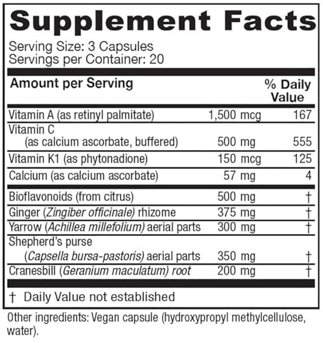 60 Capsules Menstrual Flow Support Y298569