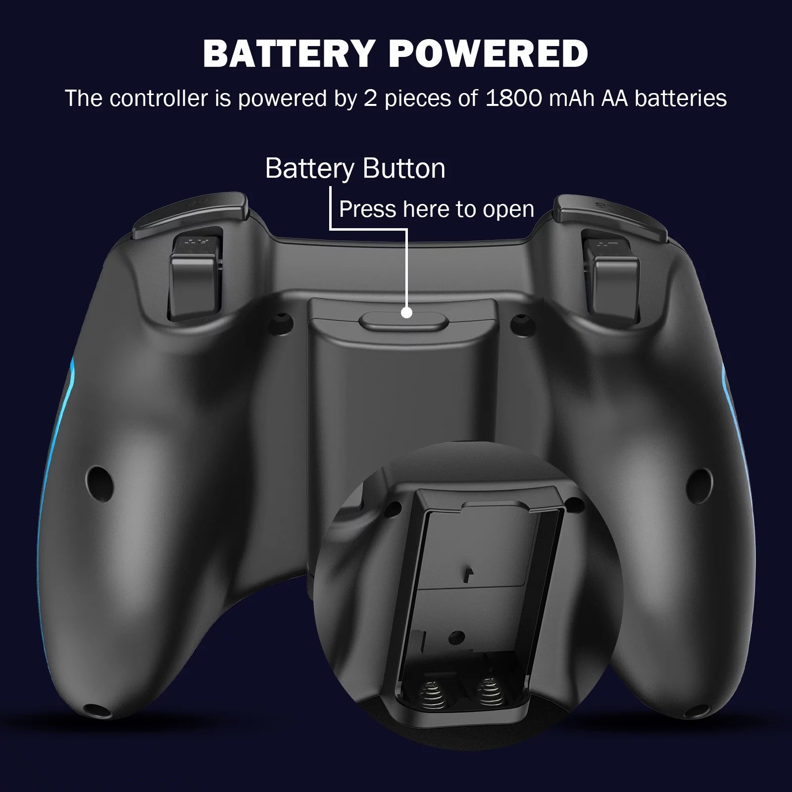 Black 2.4GHz Wireless Gaming Controller D559923