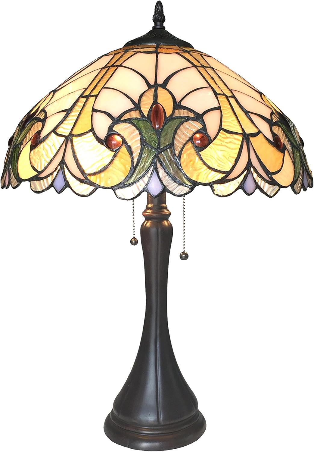 2 Light Victorian Table Lamp 16" Shade K16862