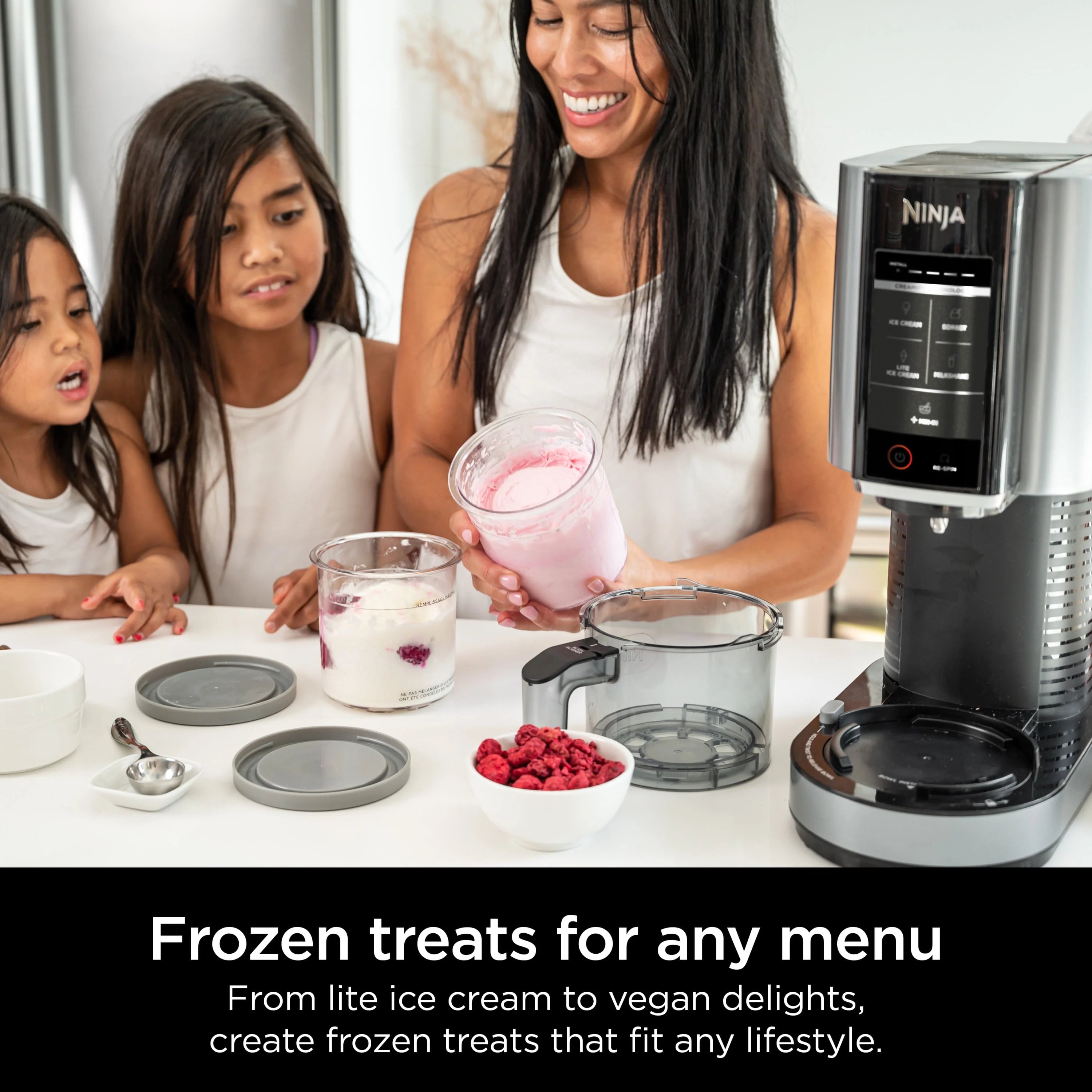 Ice Cream Maker with 5 One-Touch Programs, 16oz. Pints with Storage Lids G99225