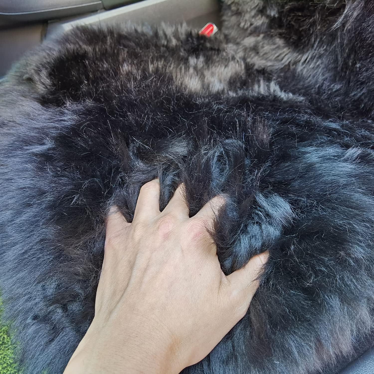 Black Genuine Australian Sheepskin Seat Cover C887