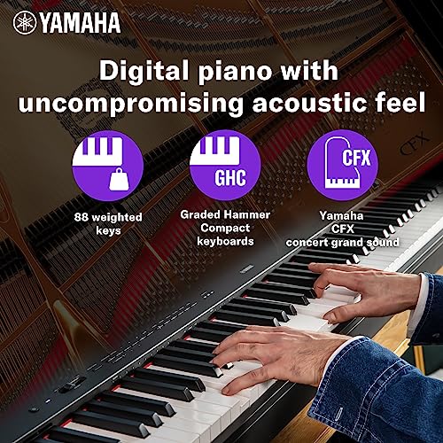 Black 88-Key Weighted Portable Digital Piano Keyboard with Music Rest, Sustain Foot Switch, Built-in Speakers, USB Connectivity A96044