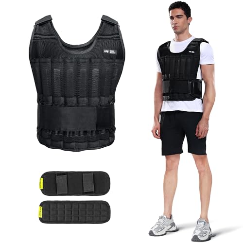 20lb/30lb/40lb/50lb/60lb Adjustable Weight Vest with Steel Plates B537944