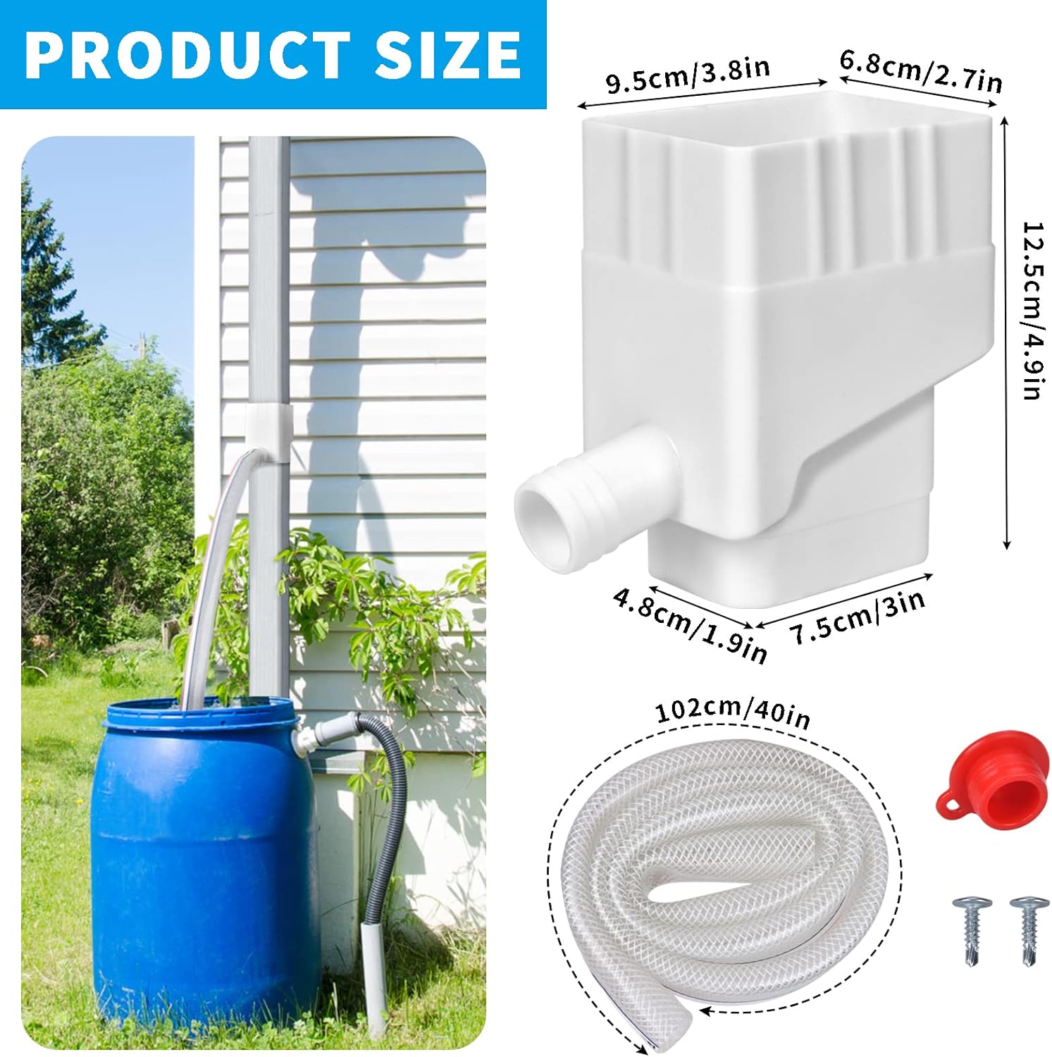 Rain Water Catching System with 40" Hose O8136