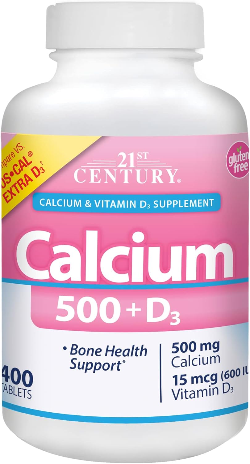 Calcium 500 Plus Extra D Caplets, 400 Count F799206