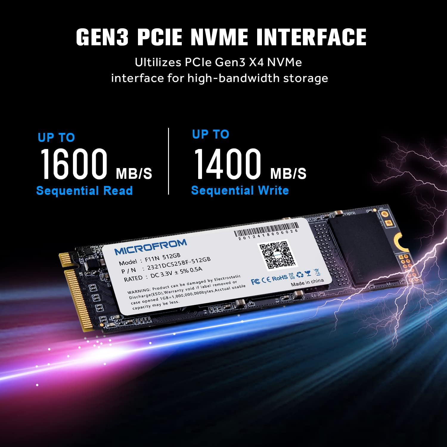 512GB M.2 NVMe PCIe Gen3X4 Internal Solid State Drive Pack of 2 G948