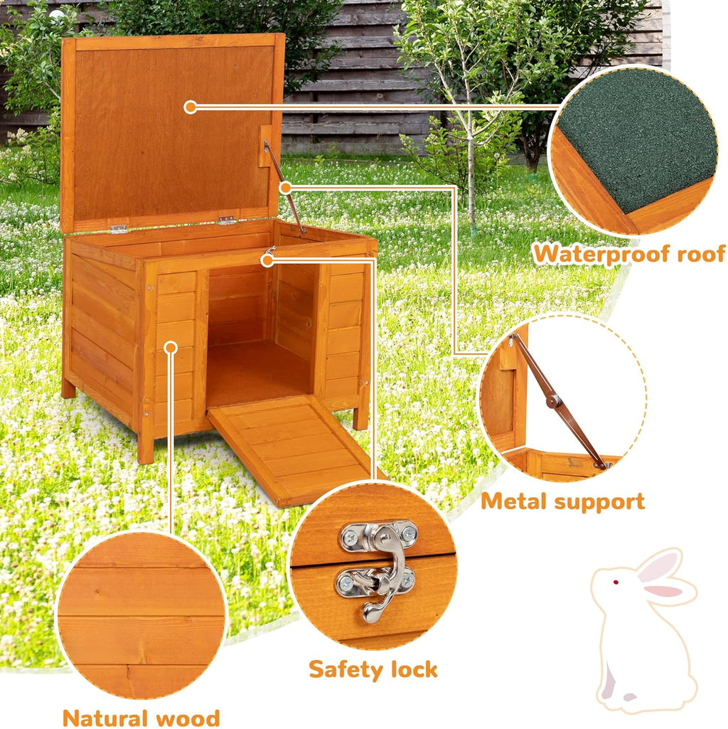 Natural Wooden Small Animal House T21881