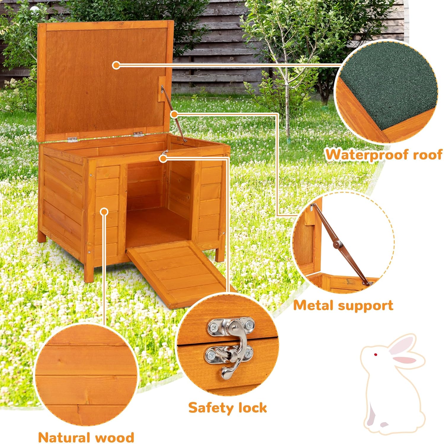 Natural Wooden Small Animal House T21881