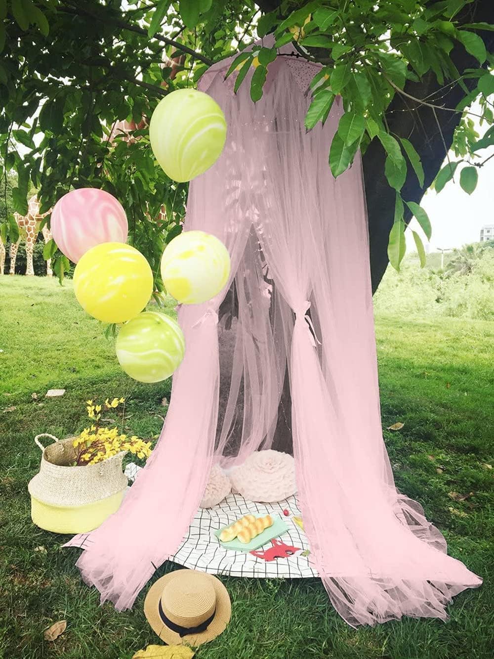 Pink Small Lace Mosquito Net Canopy F785