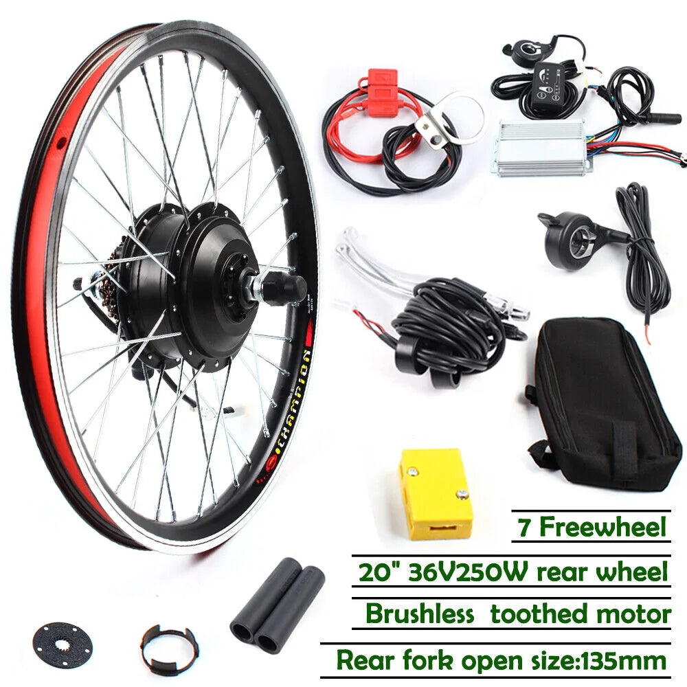 20'' 36V 250W E-Bike Rear Wheel Motor Conversion Kit V299721