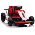 White 24V Battery Powered Electric Drift Kart B5231