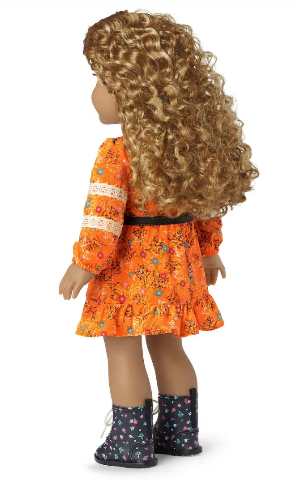 18 inch Doll with Gray Eyes Freckles Curly Caramel Hair I163199