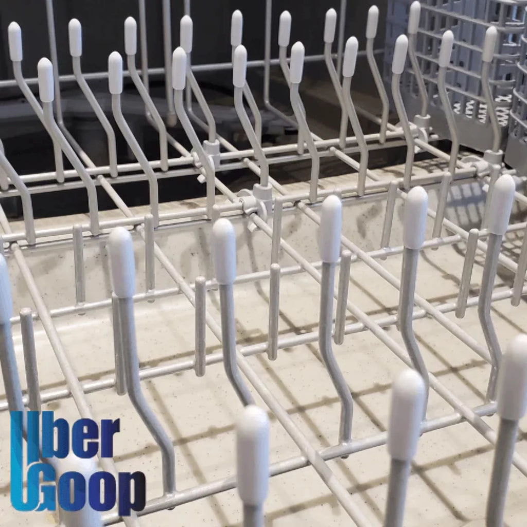 White Dishwasher Rack Repair Coating Kit with 50 Caps - 1 oz E258401