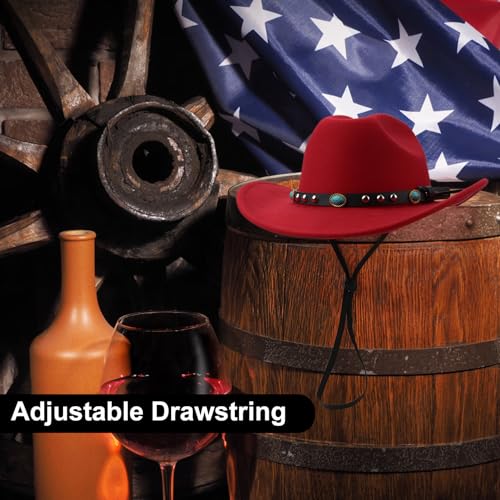 22"-23.2" 100% Suede Western Cowgirl Hat with 3.5" Wide Brim and Built-in Elastic Sweatband L596691