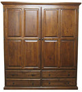 60W x 72H x 21D Whitewash Alder Wardrobe Z57051