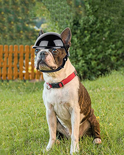 Medium Pet Dog Helmet with Ear Hole Motorcycle Dog Helmet Multi-Sport Dog Hard Hat Outdoor Bike Doggy Cap J5337