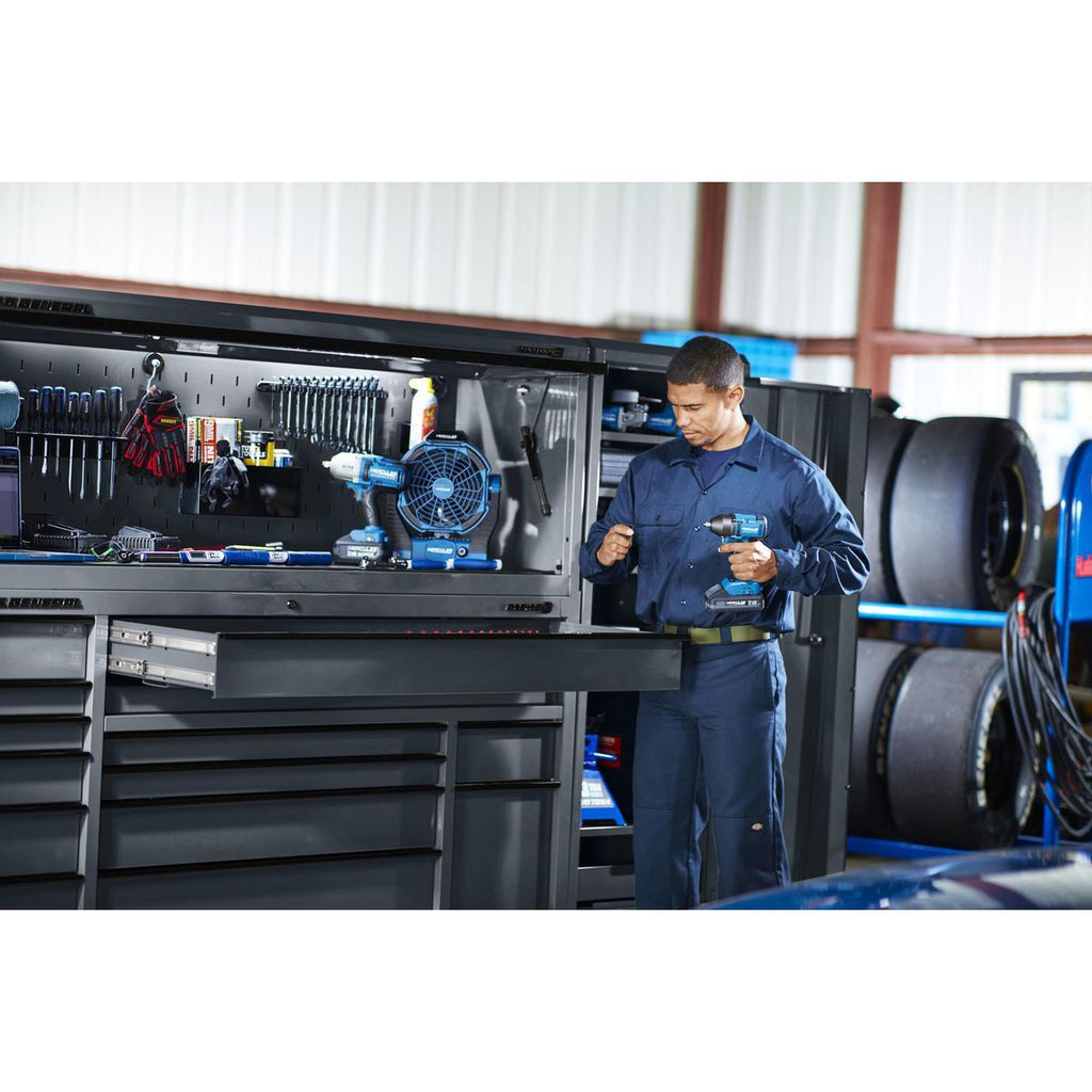 72 in. x 22 in. Triple-Bank Roll Cab, Slate Gray W680232