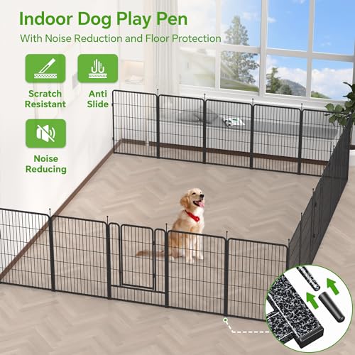 40" Height 8 Panels Portable Foldable Dog Playpen with Anti-Rust Coating X3738