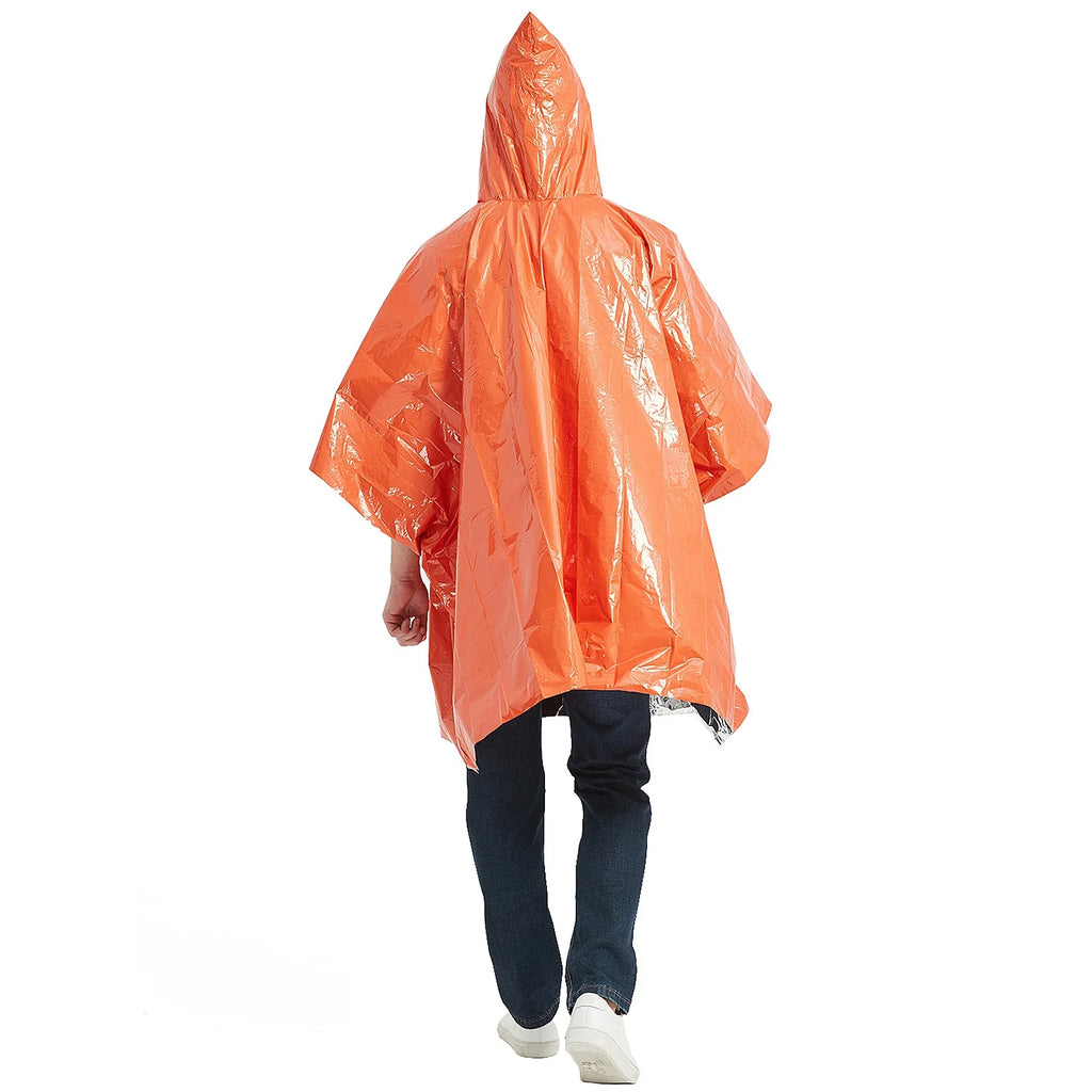 Waterproof Thermal Poncho Raincoat with Bag and Tent Shelter E75121