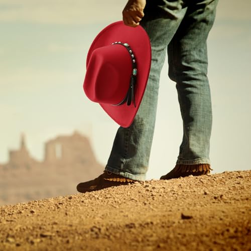 22"-23.2" 100% Suede Western Cowgirl Hat with 3.5" Wide Brim and Built-in Elastic Sweatband L596691