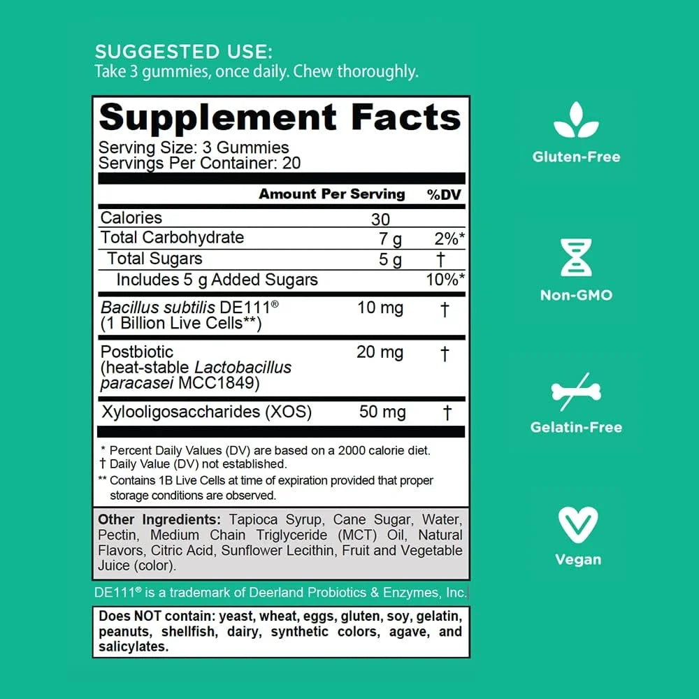 60 Count Pre Post Probiotic Gummies E668