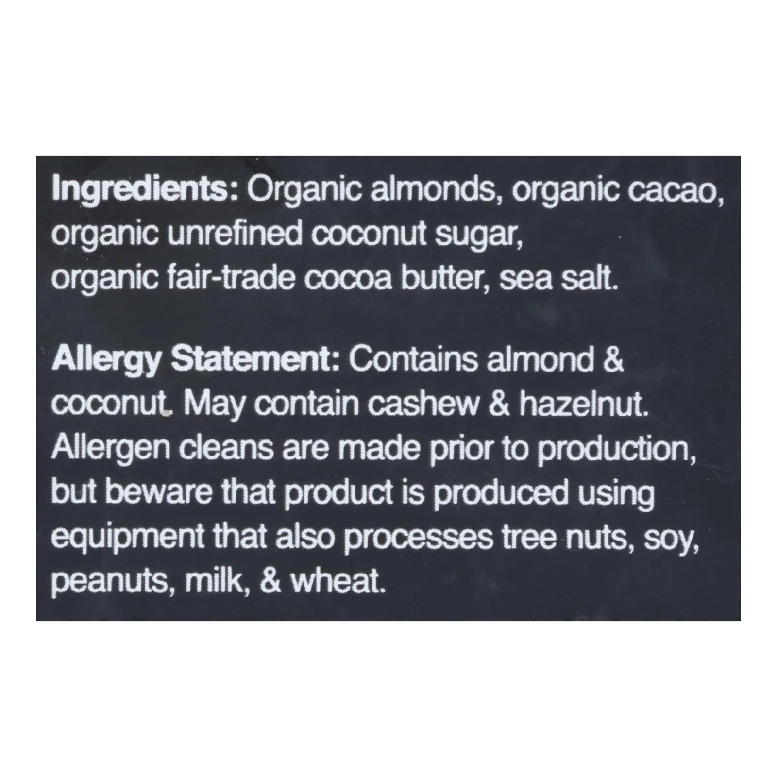 Organic Chocolate Covered Almond Sea Salt Case of 6 4 OZ K957