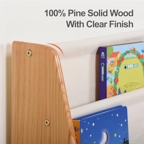 4-Tier Kids Wooden Bookshelf (Natural) H512