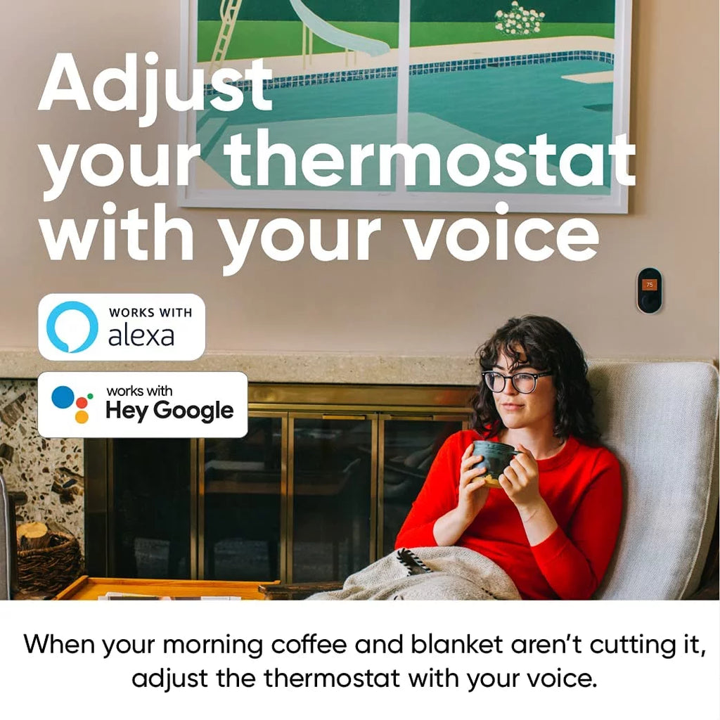 Black Smart Wifi Thermostat U32223