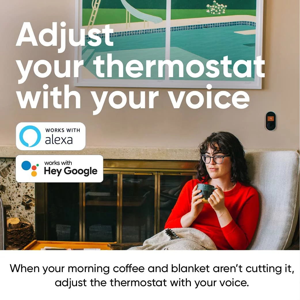 Black Smart Wifi Thermostat U32223