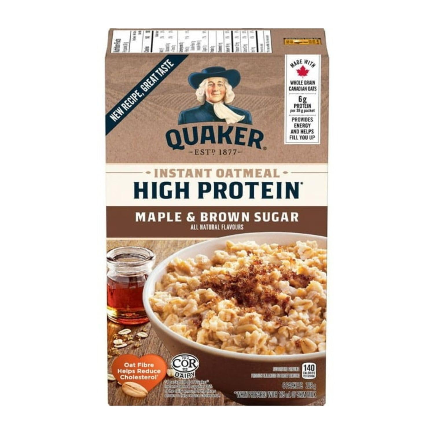 High Protein Maple & Brown Sugar Instant Oatmeal, 8 oz (Pack of 2) S3038