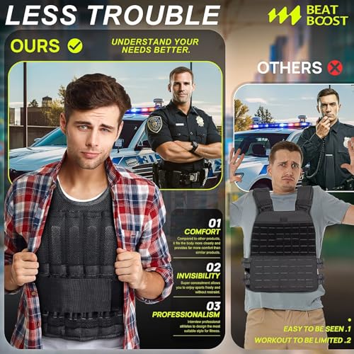 20lb/30lb/40lb/50lb/60lb Adjustable Weight Vest with Steel Plates B537944