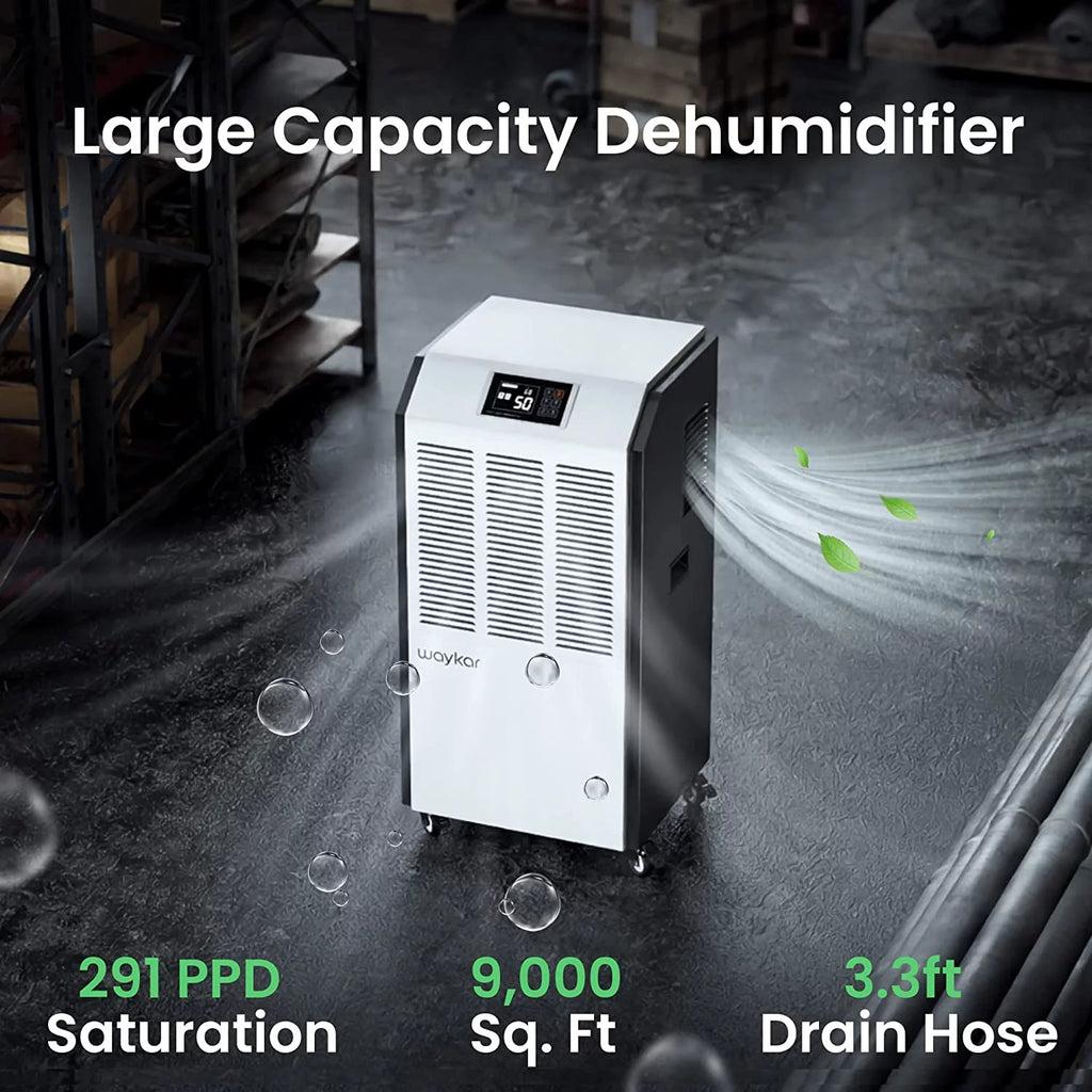291 Pints Commercial Dehumidifier with Drain Hose T1121