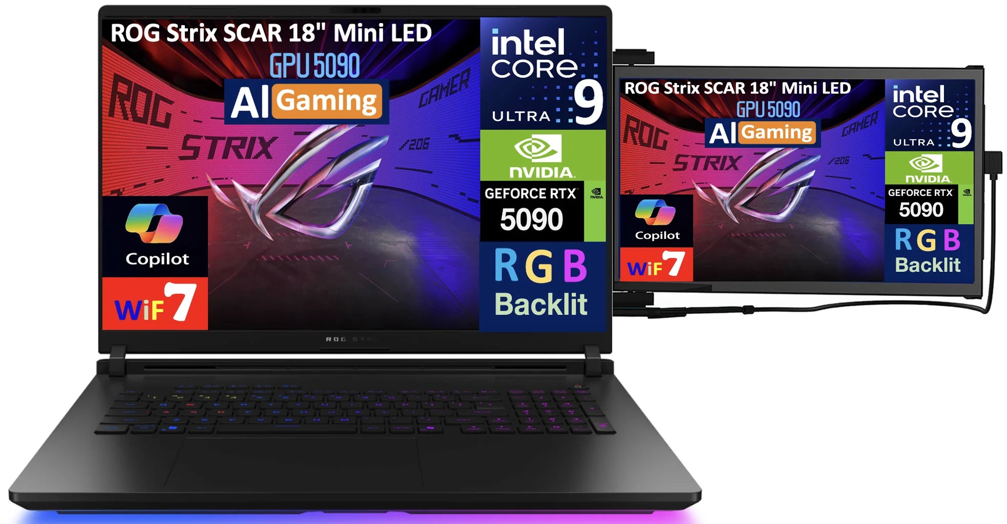 18in 240Hz Mini LED WQXGA Gaming Laptop with Intel Ultra 9 275HX, NVIDIA GeForce RTX 5090 24GB, 32GB DDR5, 8TB PCIe SSD, Win 11 Pro O272