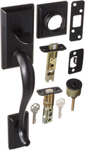 Iron Black Finish Single Cylinder Exterior Handleset F640