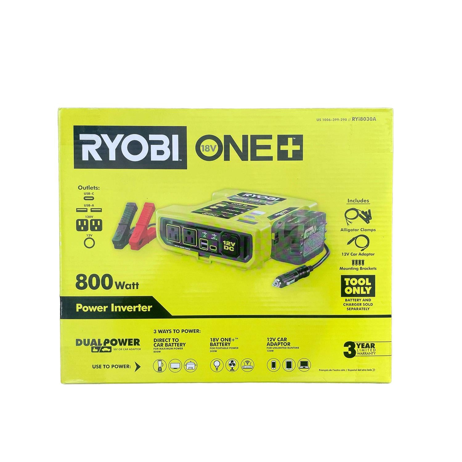 18V 800 Watt 12V Automotive Power Inverter I831