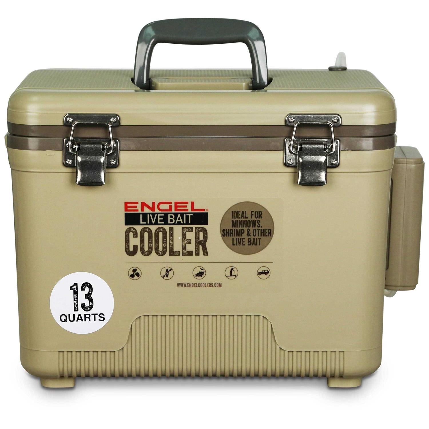 Live Bait Pro Cooler with Rechargeable Aerator & Stainless Hardware I667241