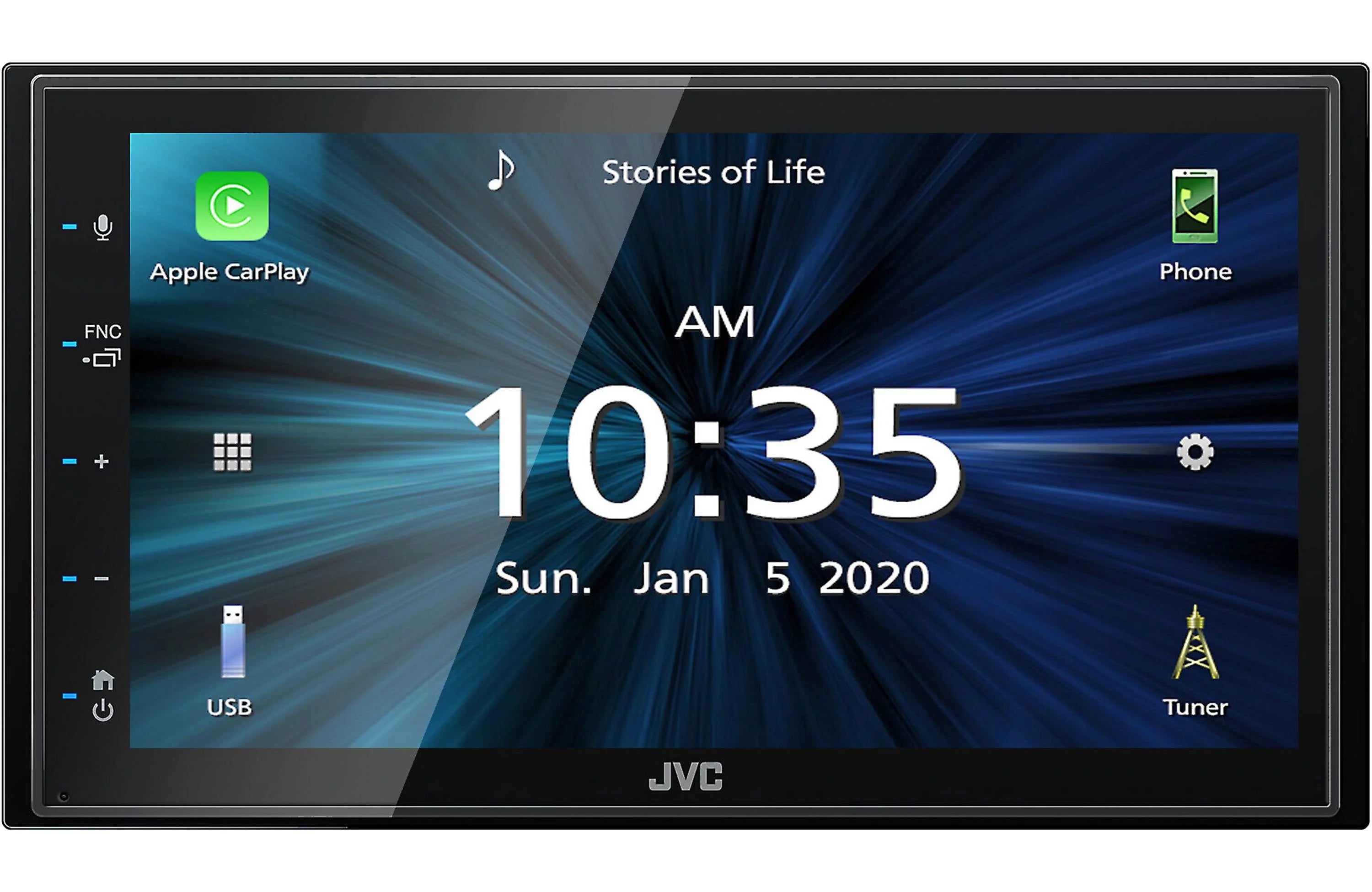 Digital Multimedia Receiver with 6.75" Touchscreen Monitor and 6.5" 2-Way Coaxial Car Audio 600 Watt Speaker Pair C8993