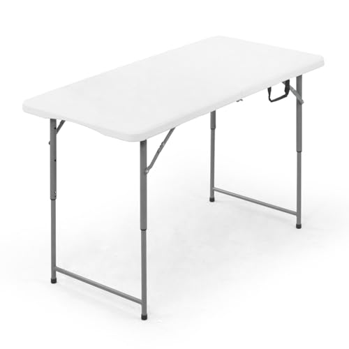 White Foldable Utility Bi-Fold Table W94567