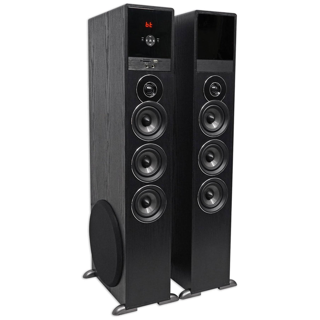 Black Home Theater System Tower Speakers with Subwoofer C541947