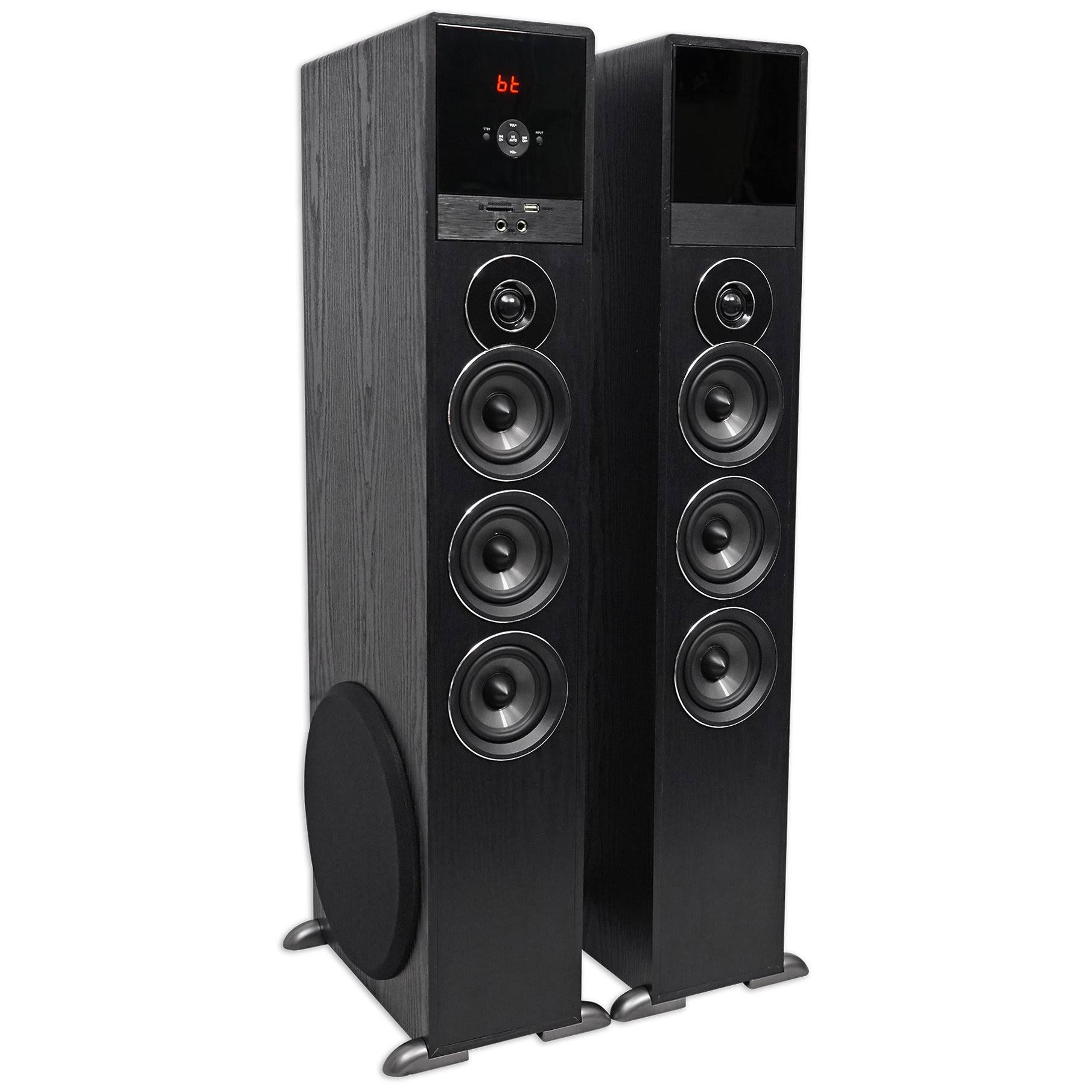 Black Home Theater System Tower Speakers with Subwoofer C541947