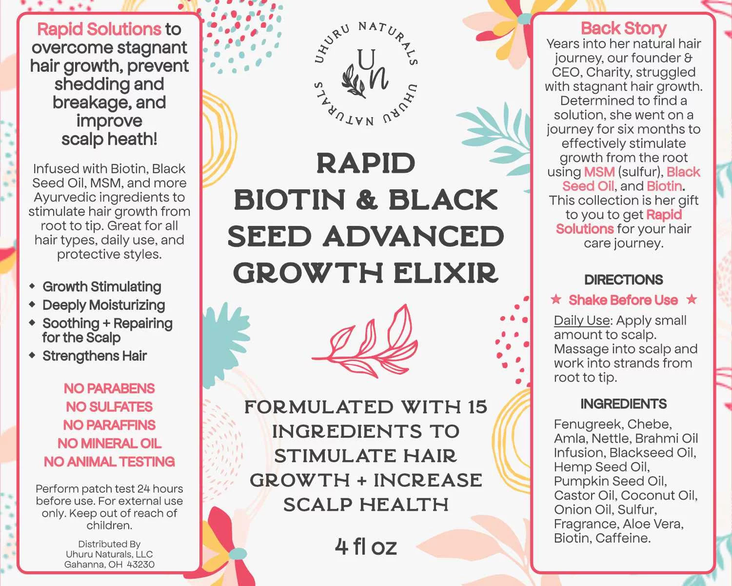 100% Natural Hair Growth Spray and Hair Growth Oil I416969