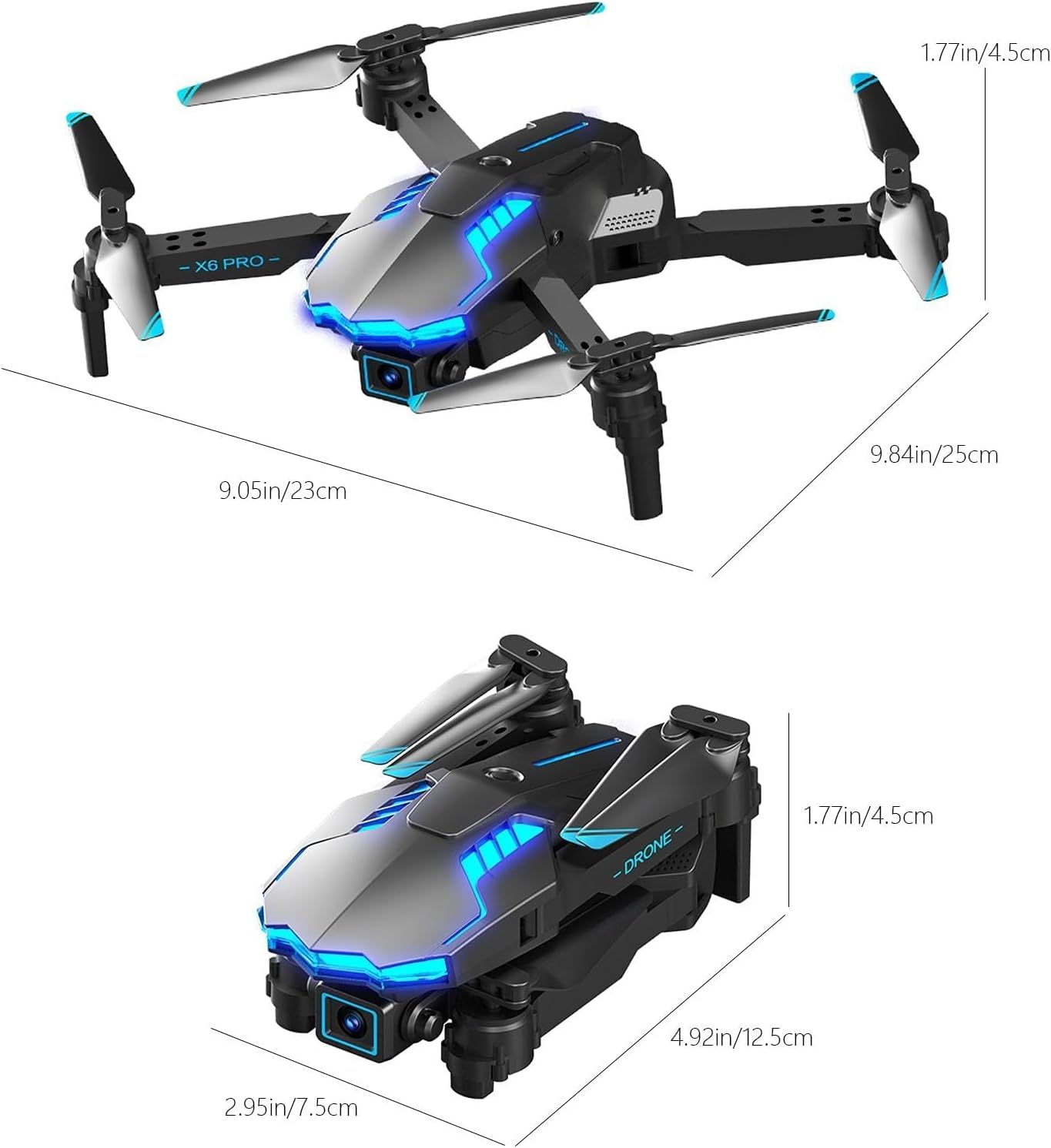 FPV Drone with 1080p HD Camera Altitude Hold Quadcopter Y53824