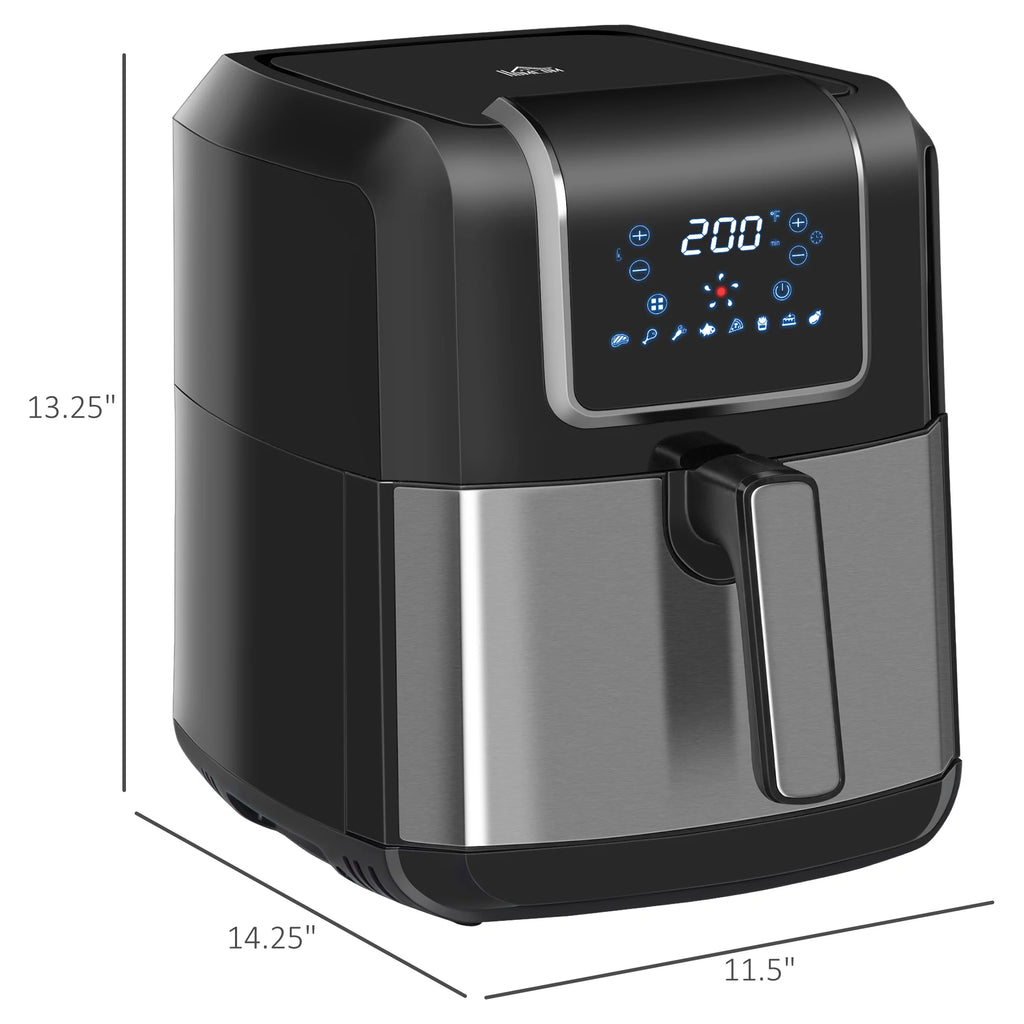 Black 6.9 Quart Air Fryer with Nonstick Basket C45076