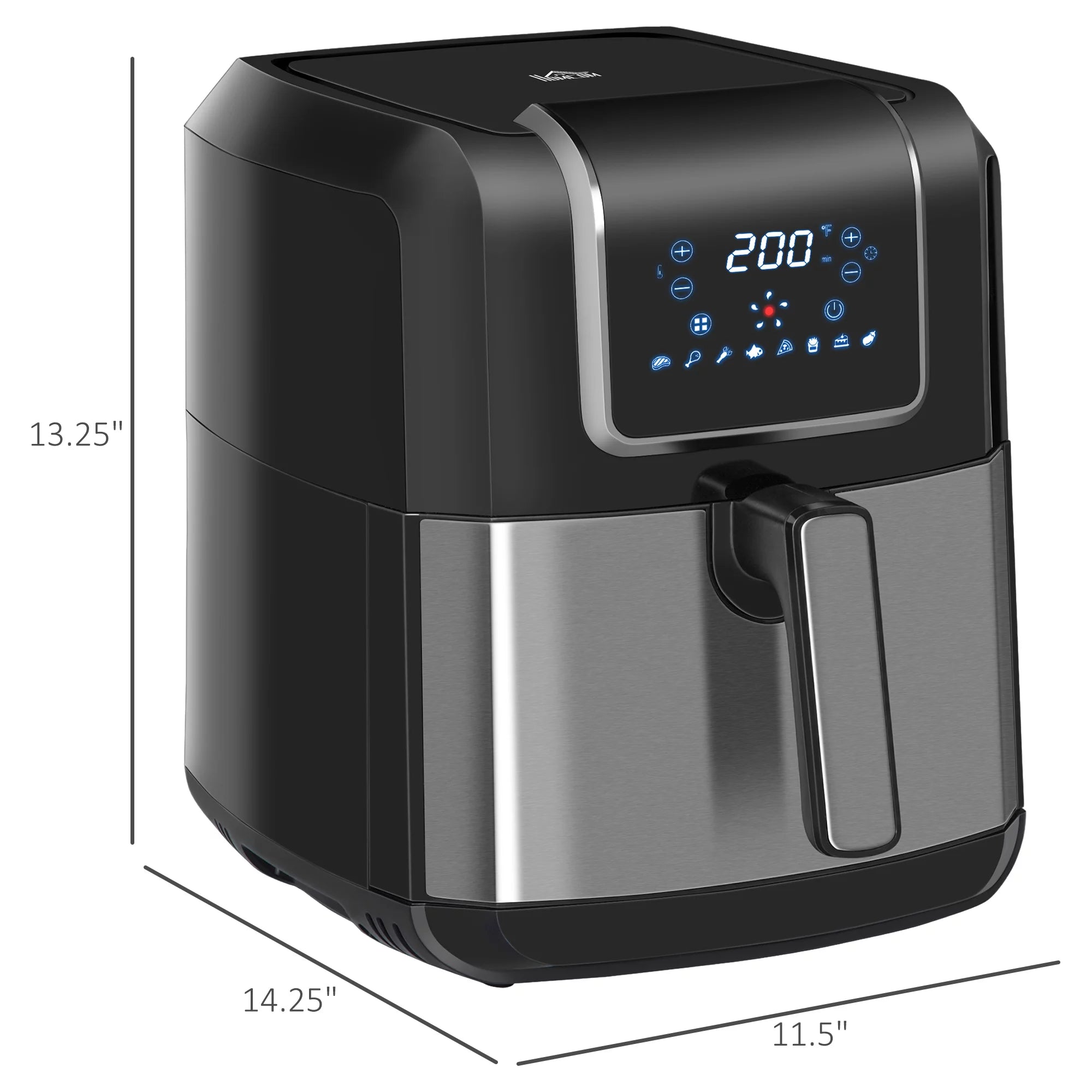 Black 6.9 Quart Air Fryer with Nonstick Basket C45076