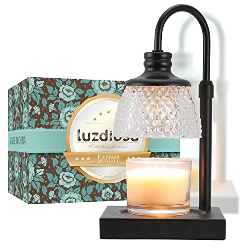 Black Electric Candle Warmer Lamp with 2 Bulbs Height Adjustable Dimmer K818363