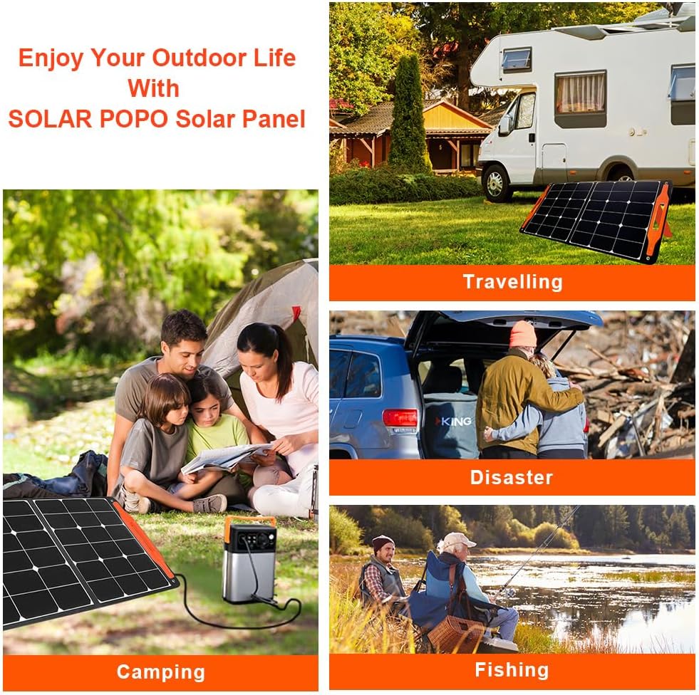 100W Foldable Portable Solar Panel with USB Outputs I751320